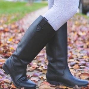 Frye & Co Black Tania Leather Tall Knee High Equestrian Riding Boots 7.5